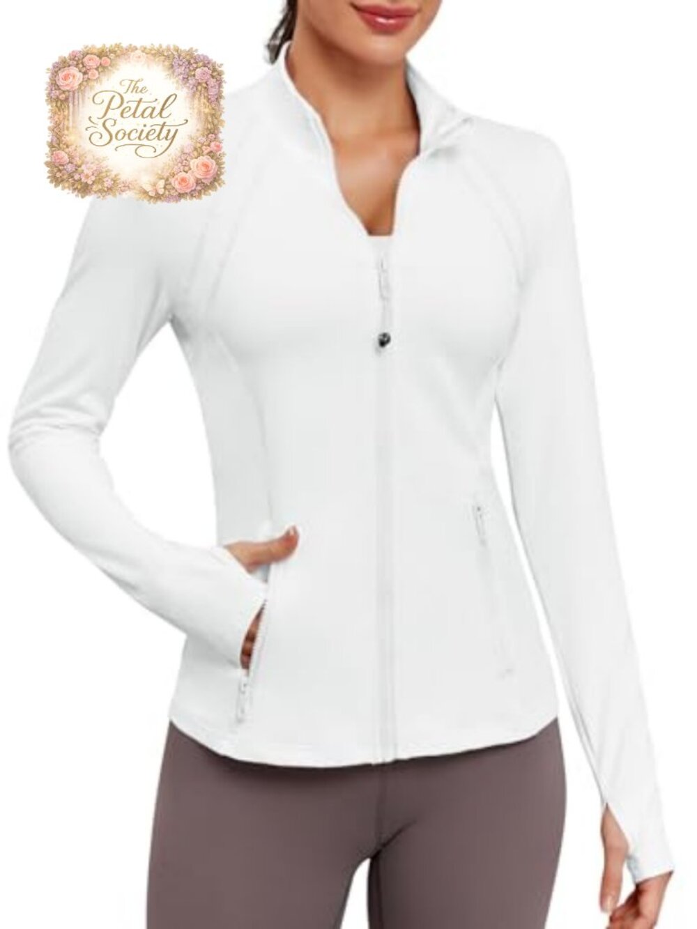 VUTRU Women's Athletic Jacket Fitted Zip Up Track Coat Lightweight